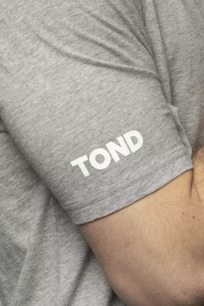 T-shirt gris en coton pour homme