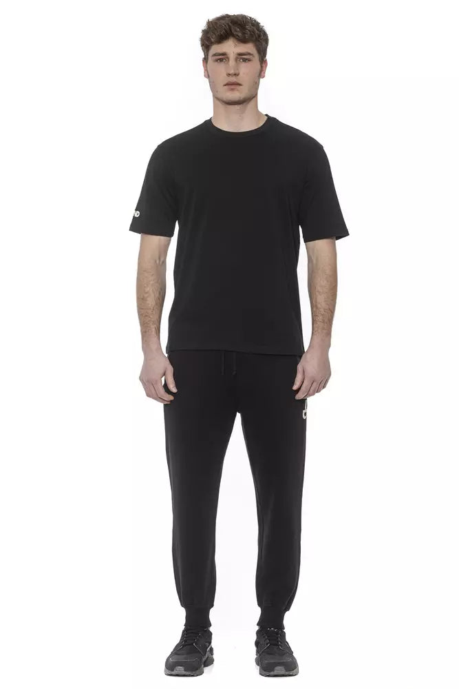 T-shirt homme en coton noir Tond