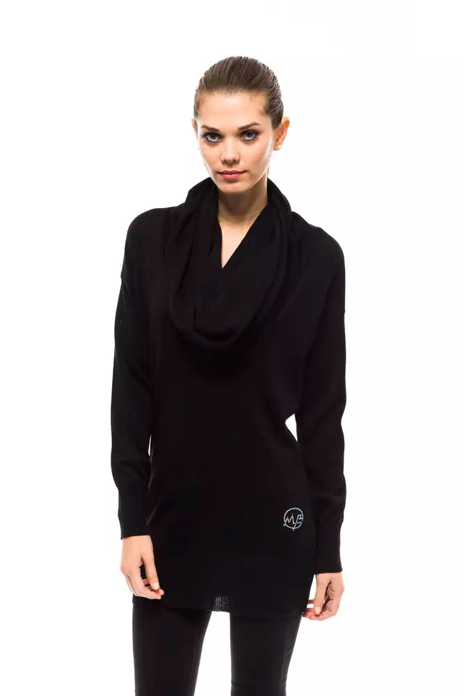 Pull femme en laine noire Montana Blu