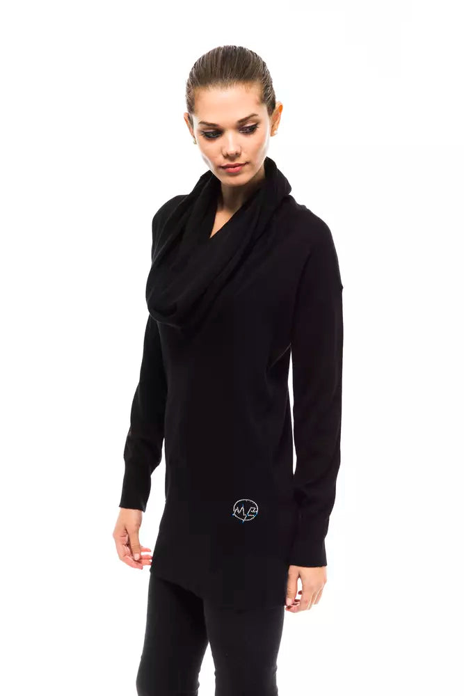 Pull femme en laine noire Montana Blu