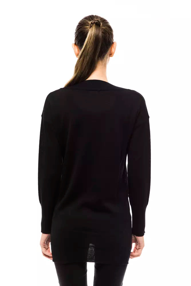Pull femme en laine noire Montana Blu