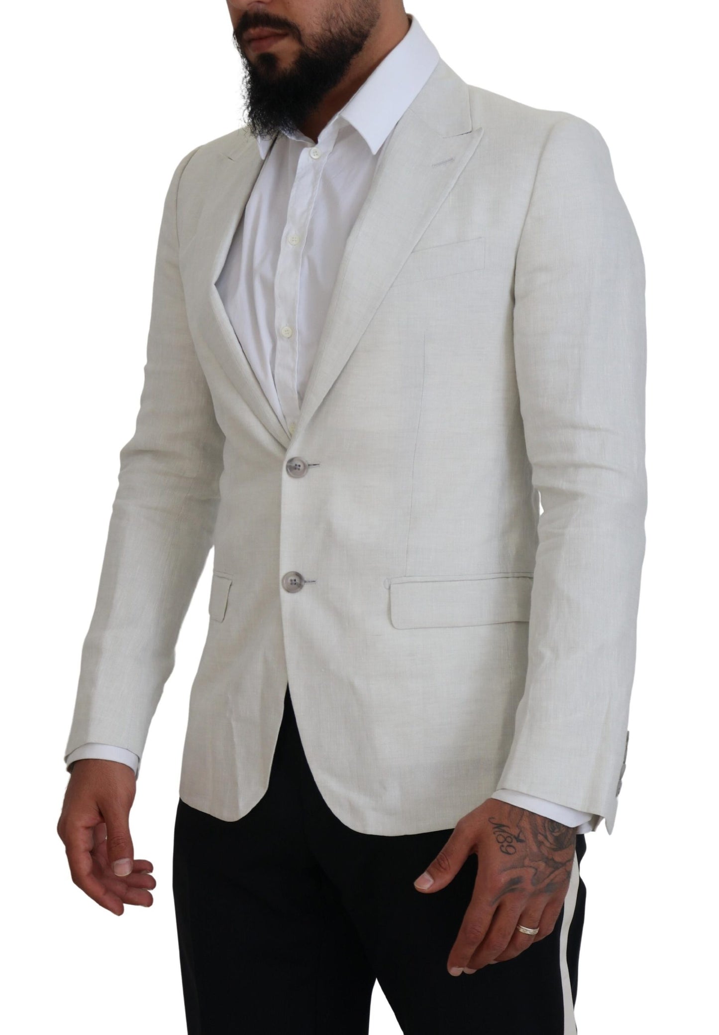Blazer simple boutonnage blanc élégant Dolce & Gabbana Sicilia