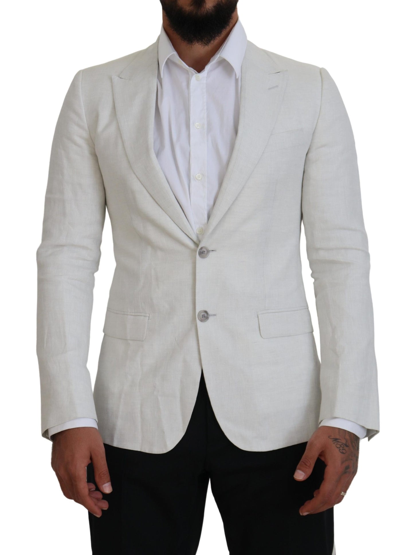Blazer simple boutonnage blanc élégant Dolce & Gabbana Sicilia