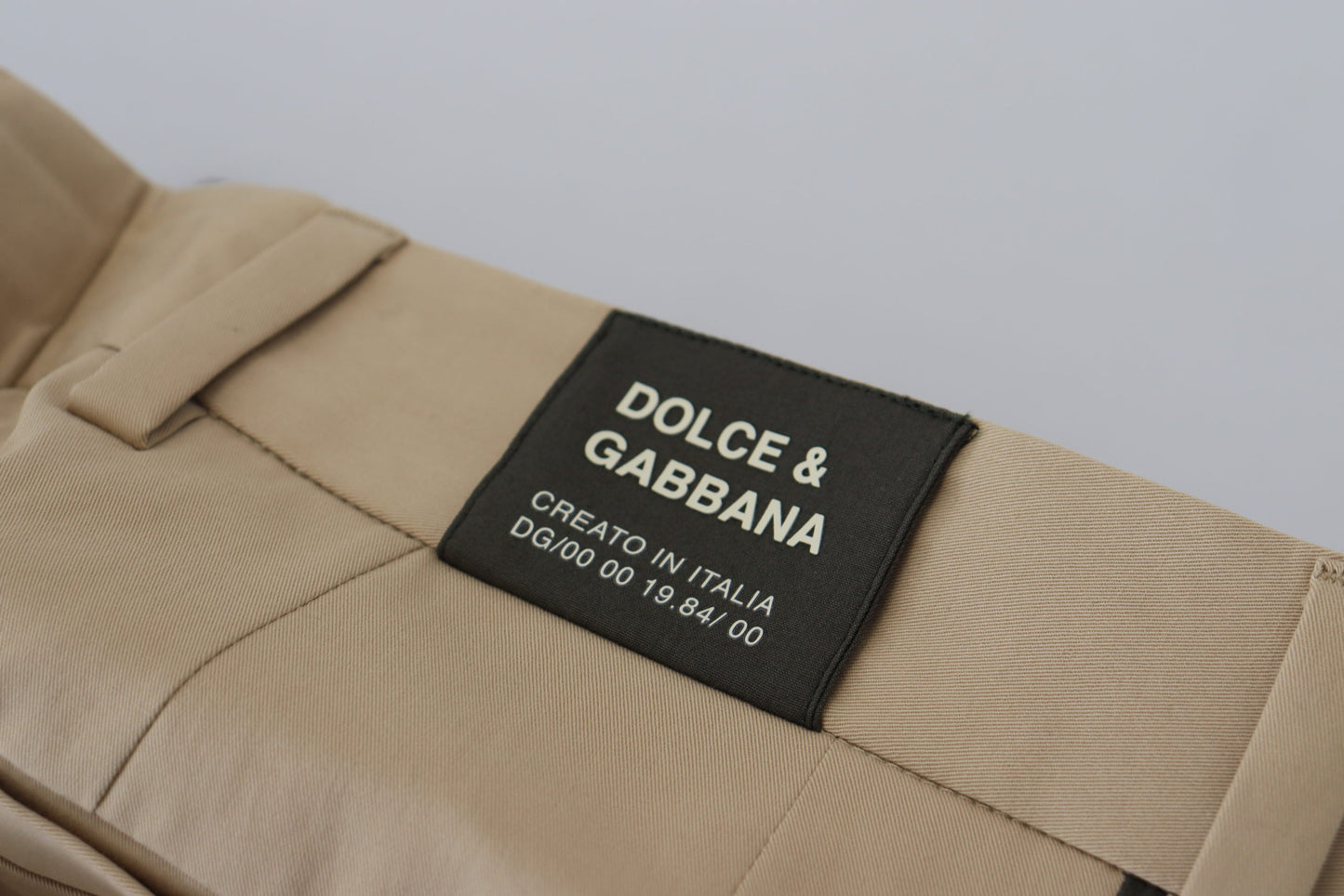 Pantalon élégant en coton stretch bicolore Dolce & Gabbana