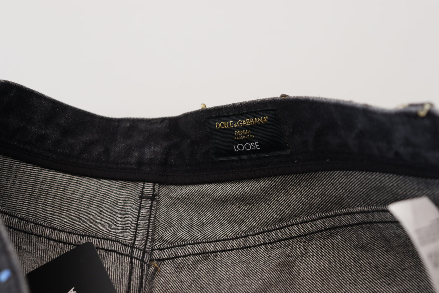 Pantalon en denim imprimé multicolore élégant Dolce & Gabbana