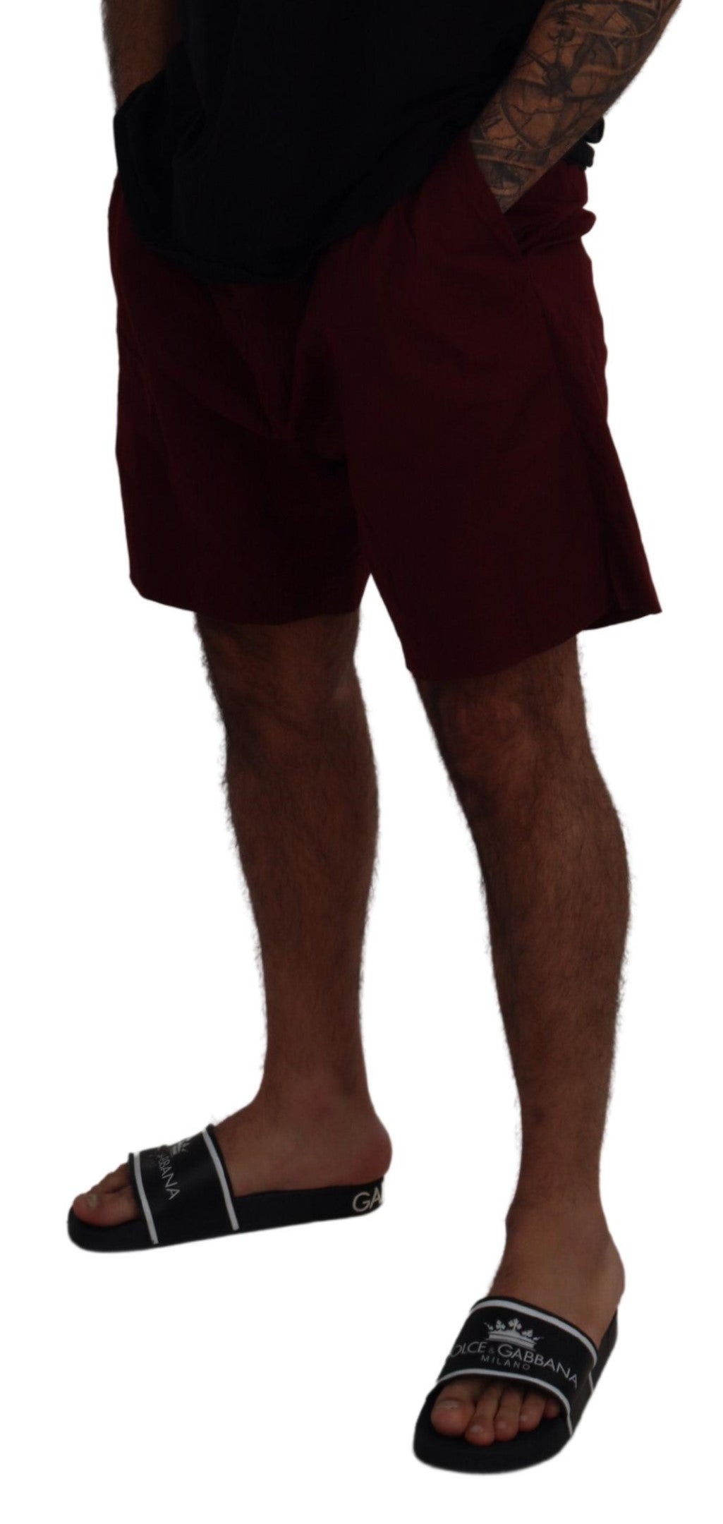 Short élégant en coton mélangé marron Dolce & Gabbana