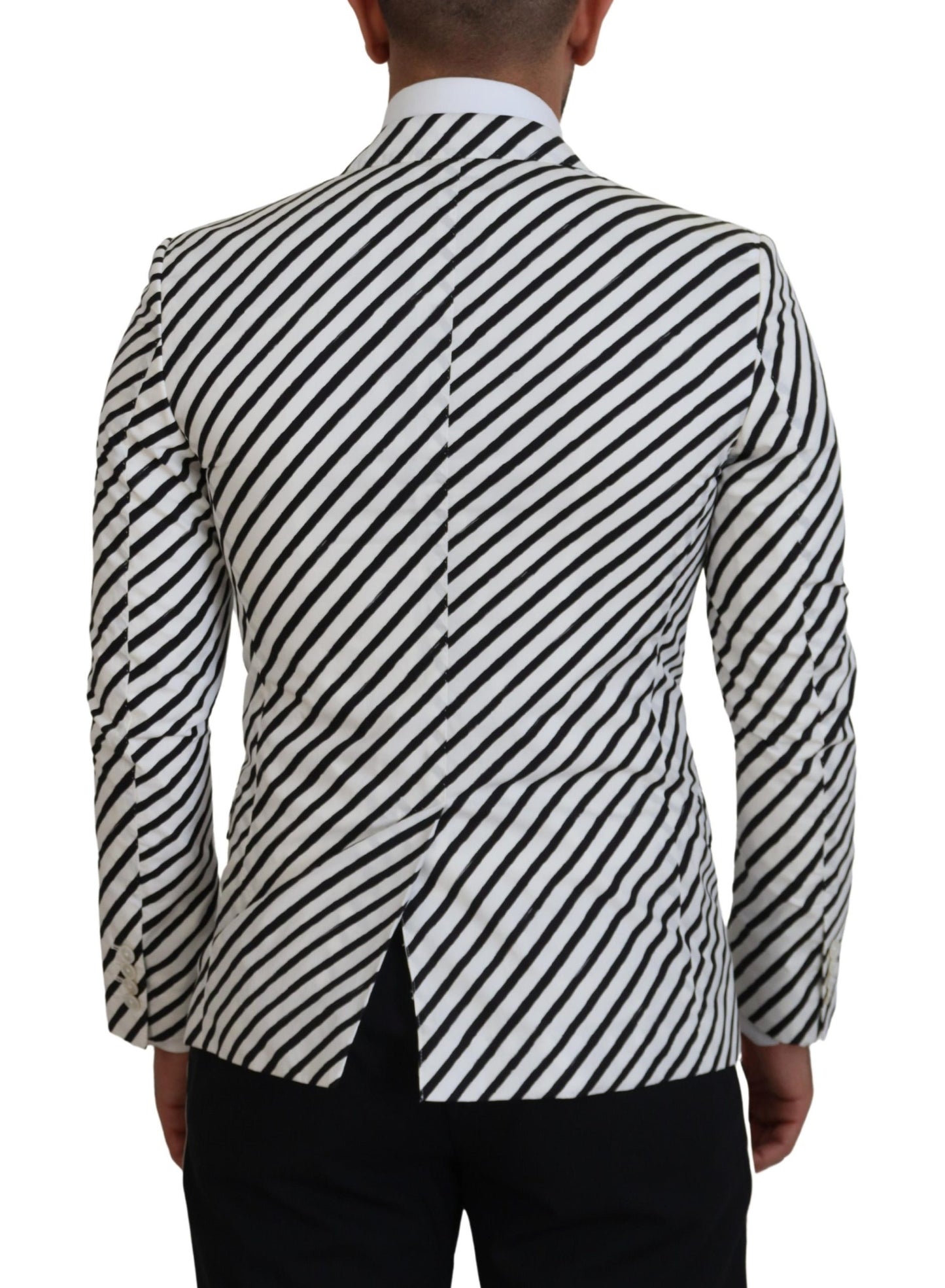 Blazer simple boutonnage élégant à rayures blanches Dolce & Gabbana