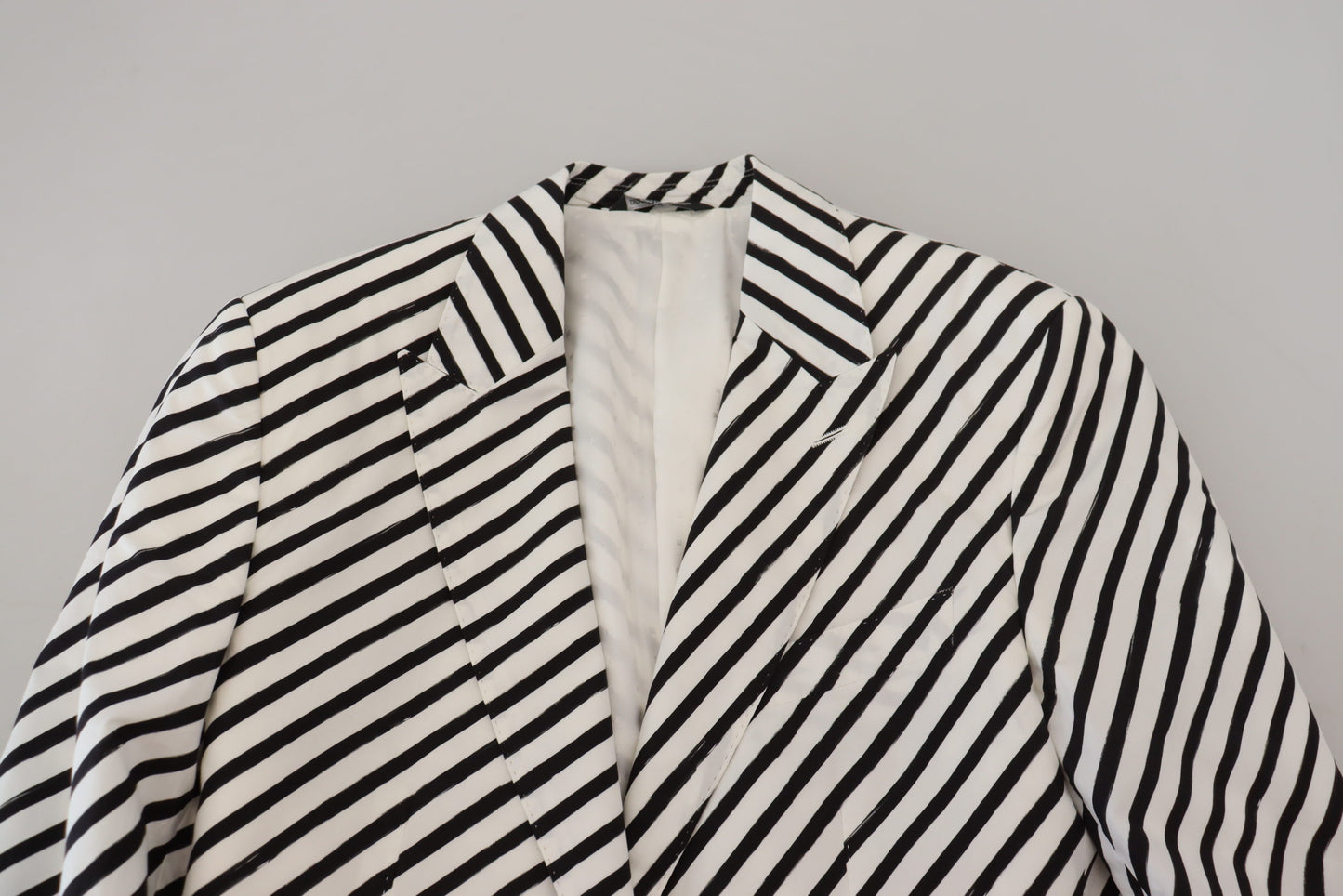 Blazer simple boutonnage élégant à rayures blanches Dolce & Gabbana