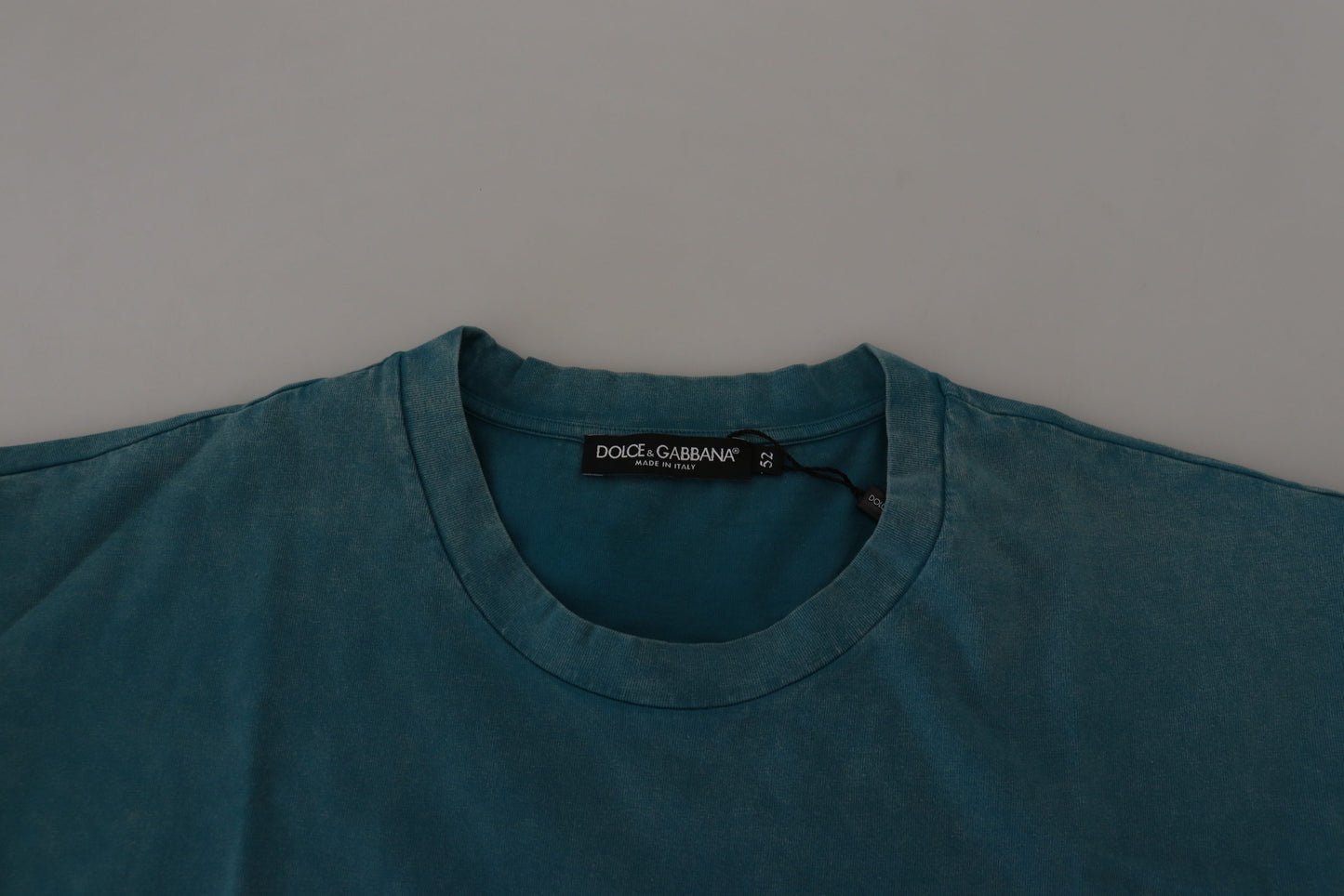 T-shirt élégant à col ras du cou en coton Dolce & Gabbana bleu