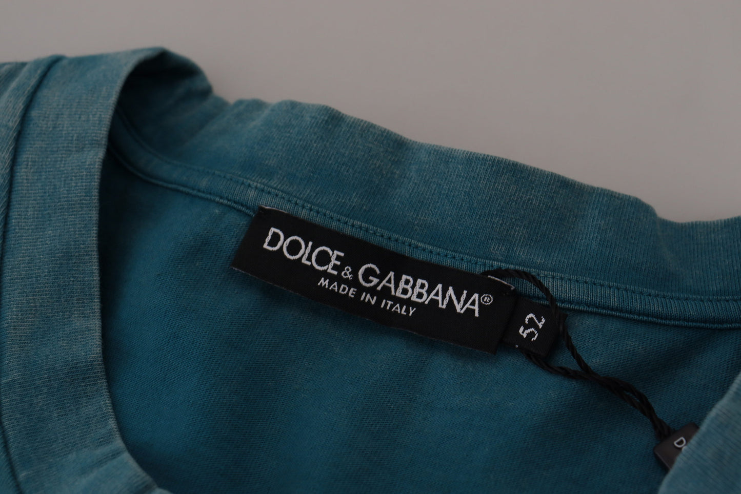 T-shirt élégant à col ras du cou en coton Dolce & Gabbana bleu