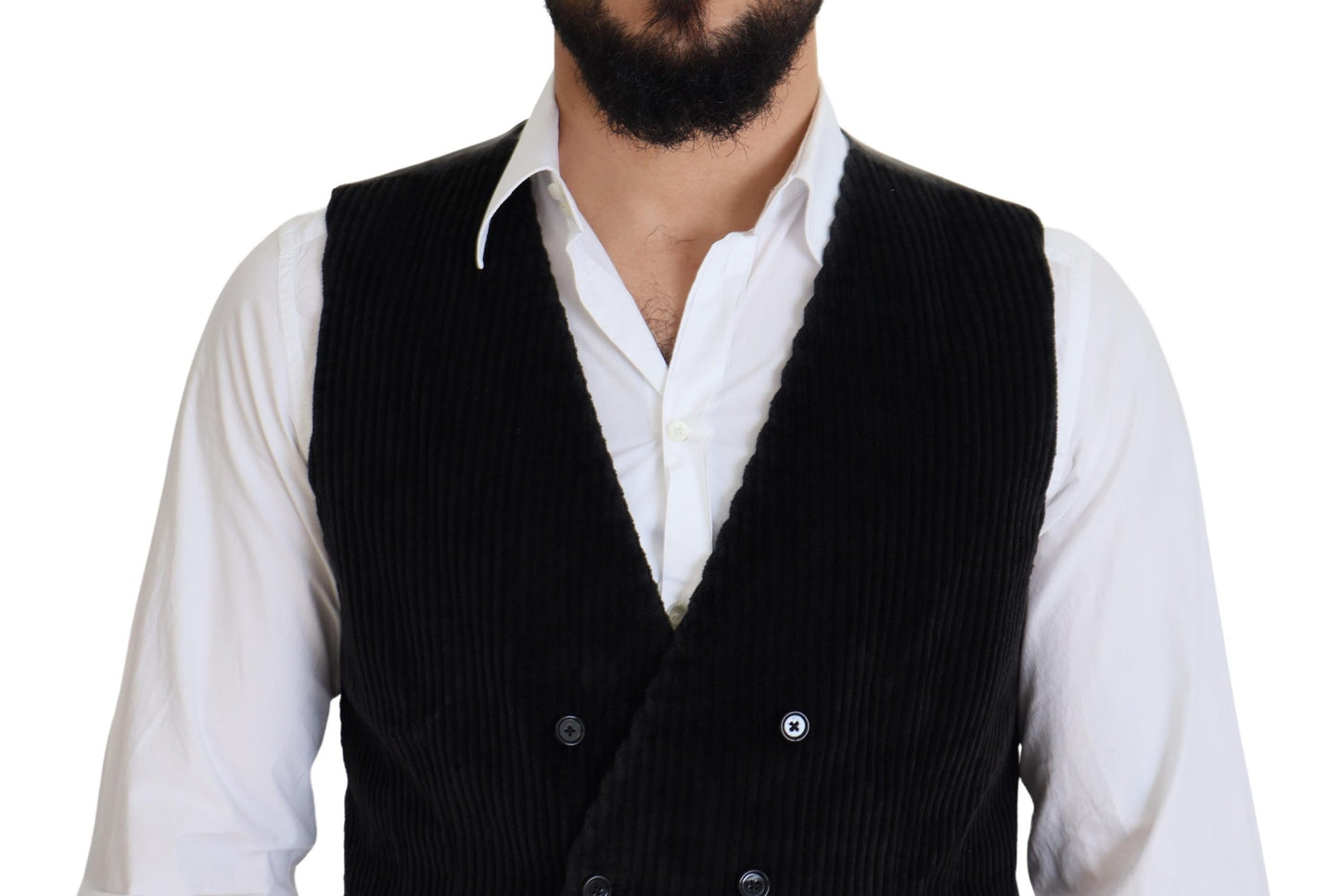 Dolce & Gabbana Élégant gilet croisé noir