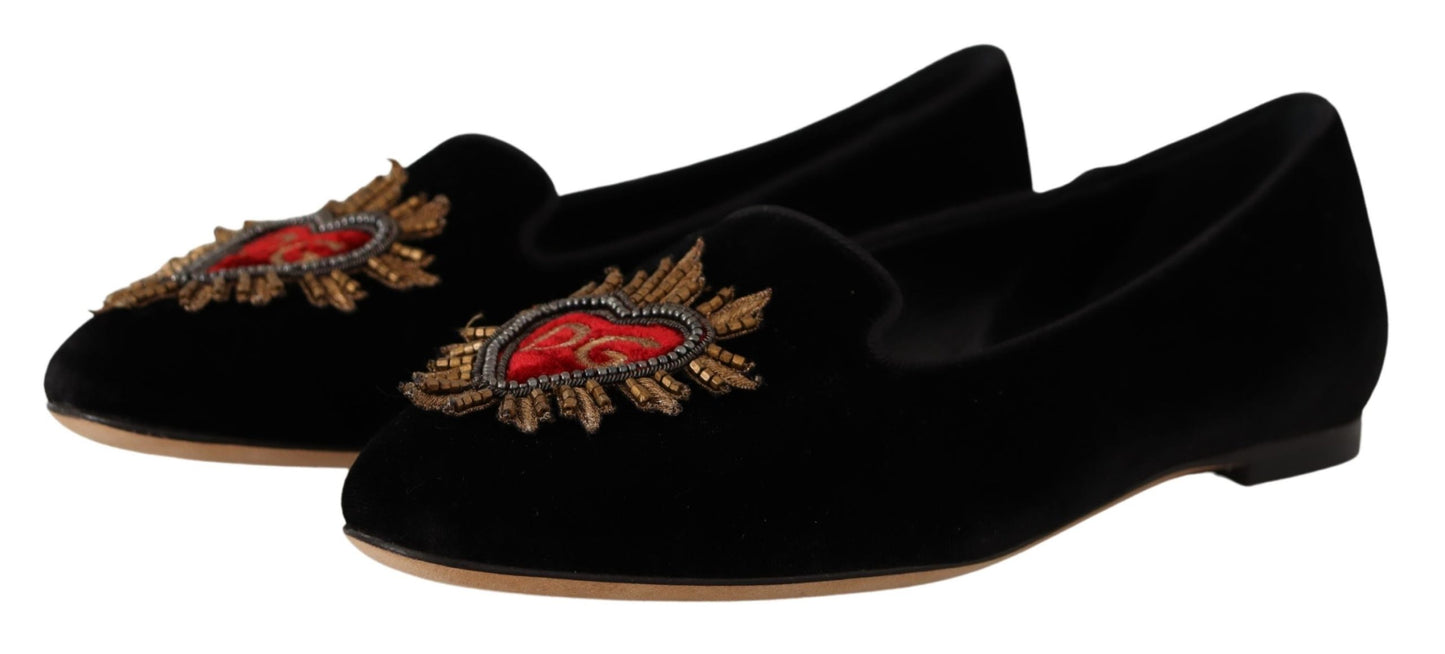 Chaussures plates élégantes en cuir verni Dolce & Gabbana