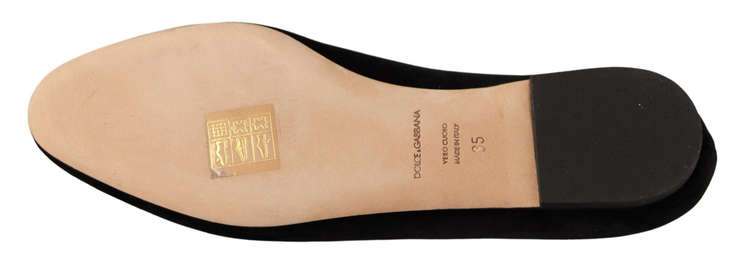 Chaussures plates élégantes en cuir verni Dolce & Gabbana