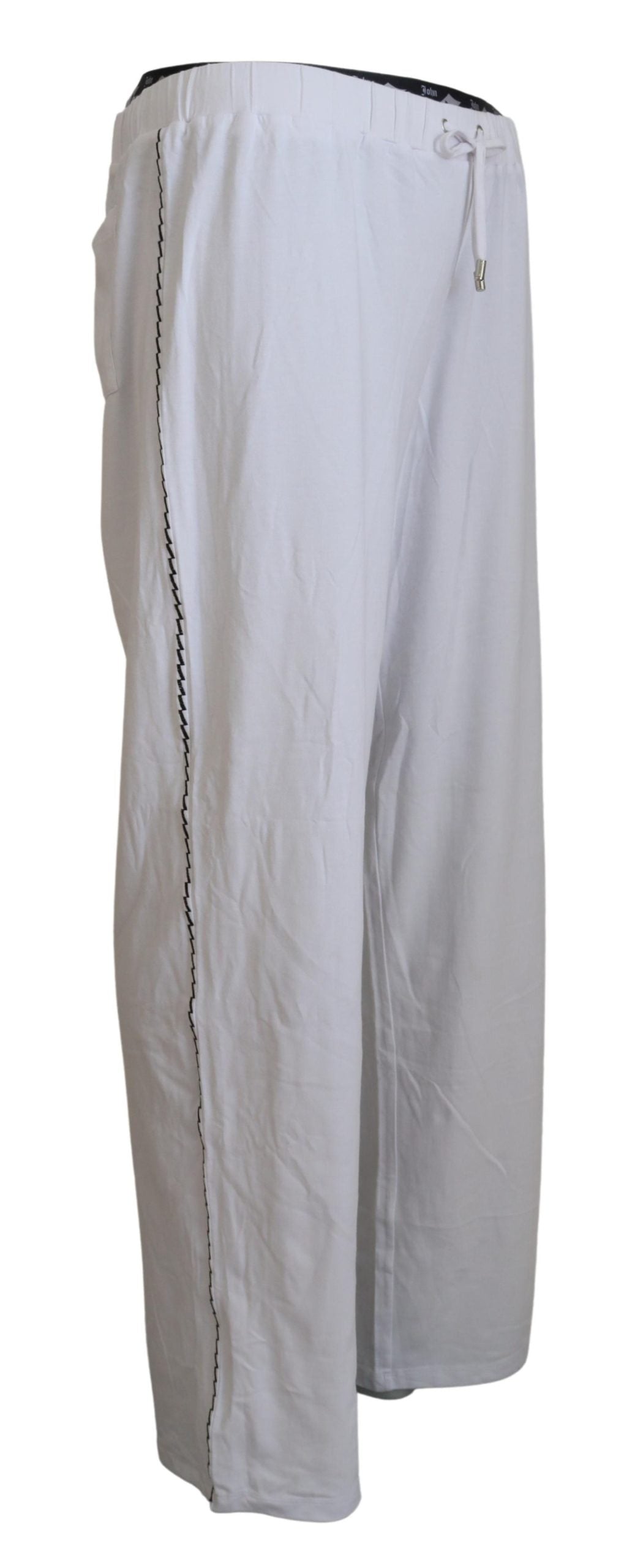 Pantalon large élégant en coton John Galliano