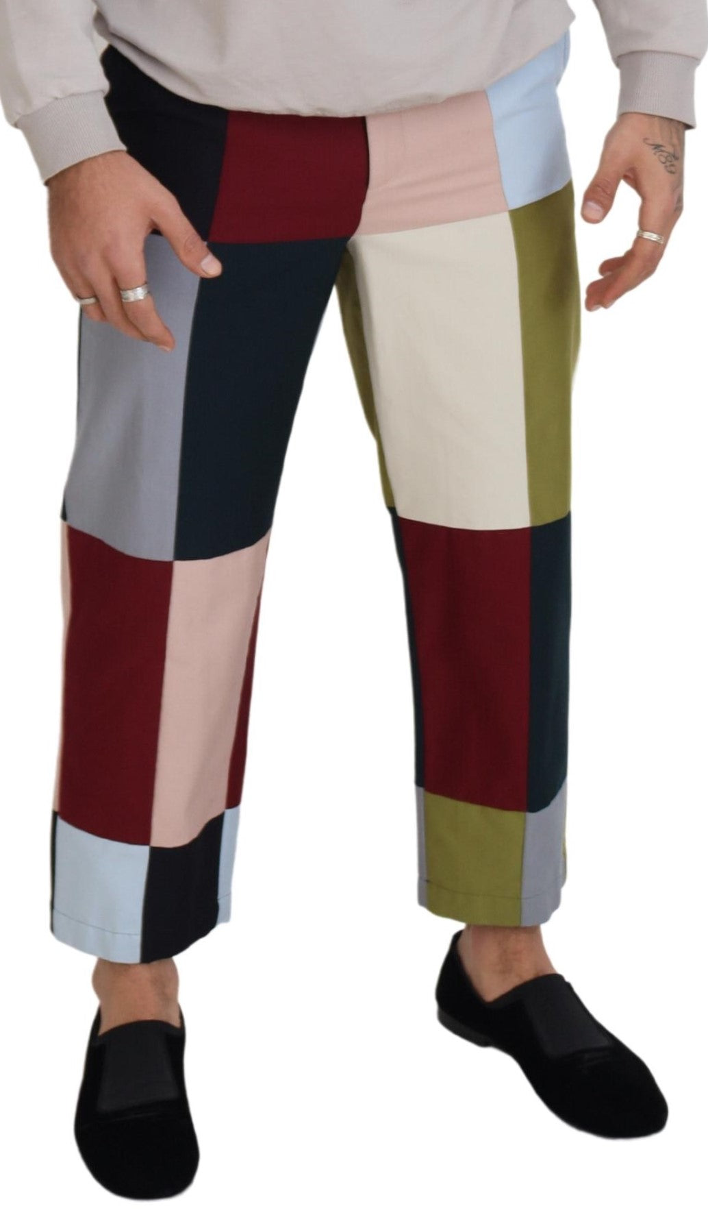 Dolce & Gabbana Superbe pantalon patchwork multicolore