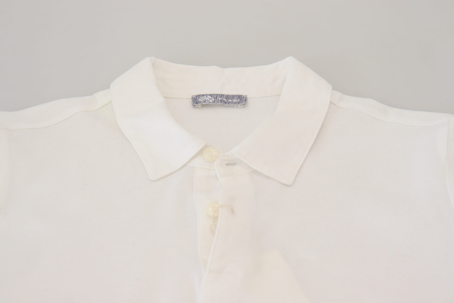 FRADI T-shirt polo élégant en coton blanc
