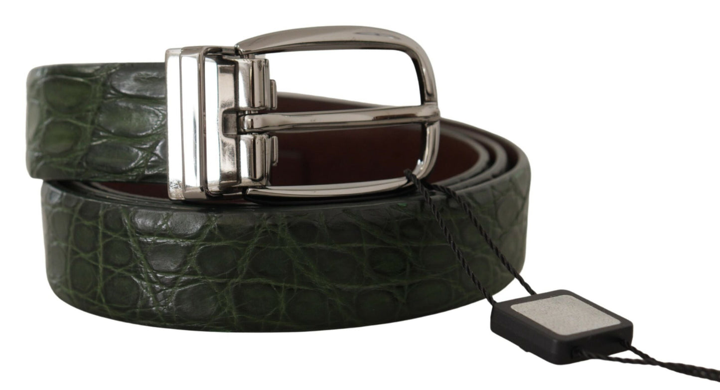 Ceinture élégante en cuir italien crocodile Dolce & Gabbana