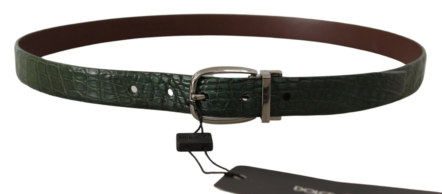 Ceinture élégante en cuir italien crocodile Dolce & Gabbana