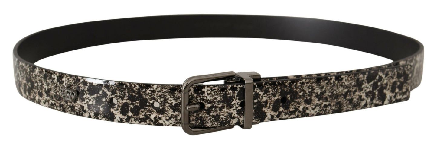 Ceinture élégante en cuir à imprimé marbré Dolce & Gabbana