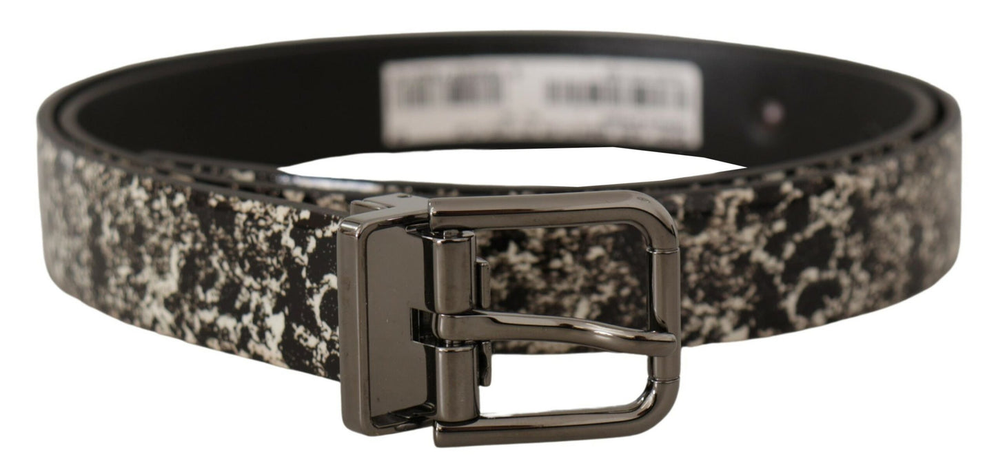 Ceinture élégante en cuir à imprimé marbré Dolce & Gabbana