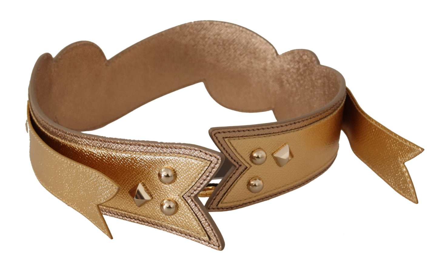 Dolce & Gabbana Élégante bandoulière en cuir doré
