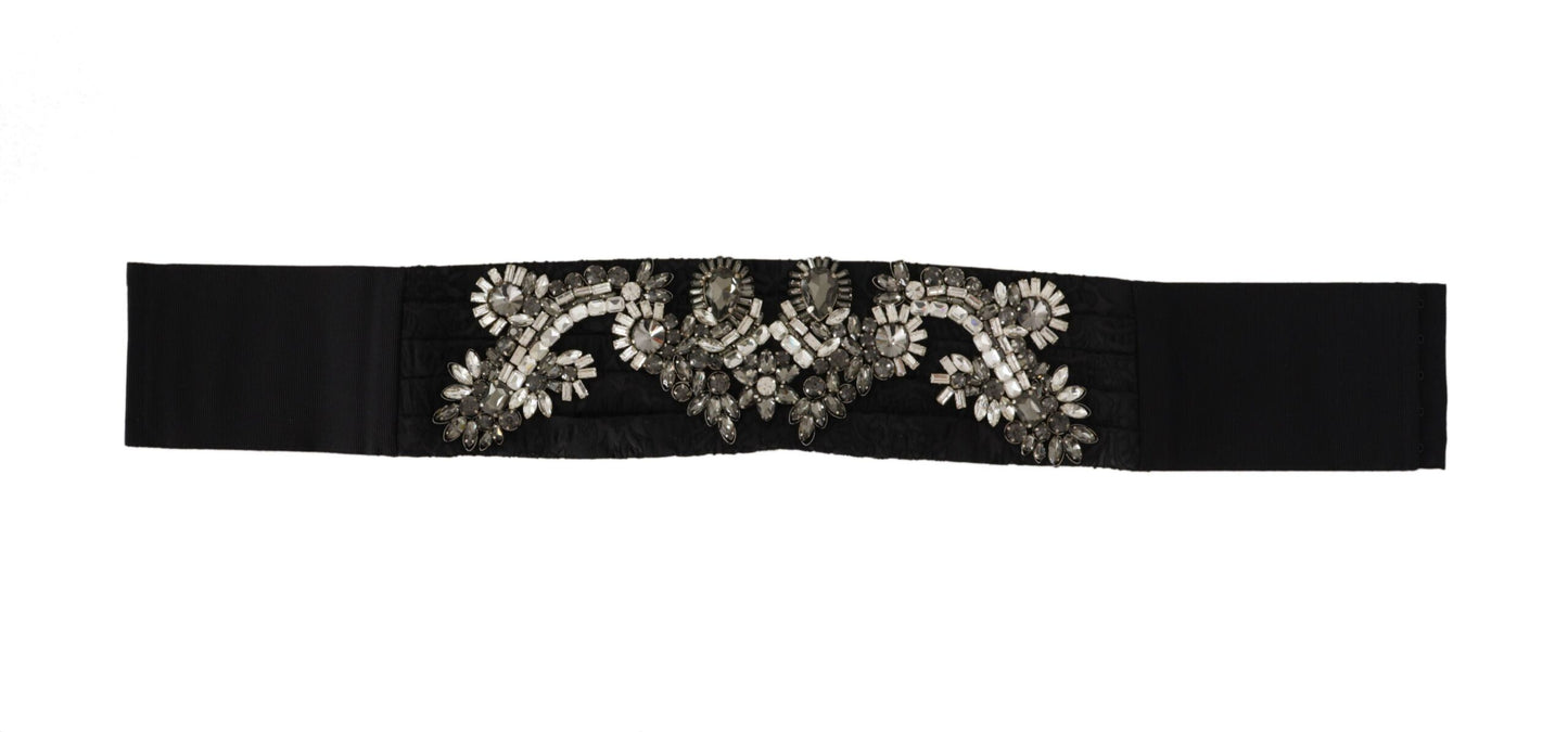 Ceinture élégante en soie ornée de strass Dolce & Gabbana