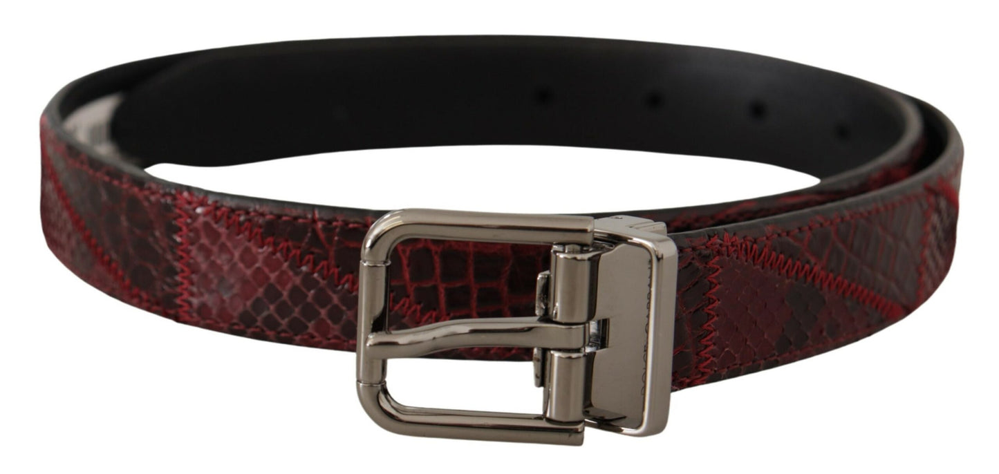 Ceinture élégante en cuir exotique rouge Dolce & Gabbana