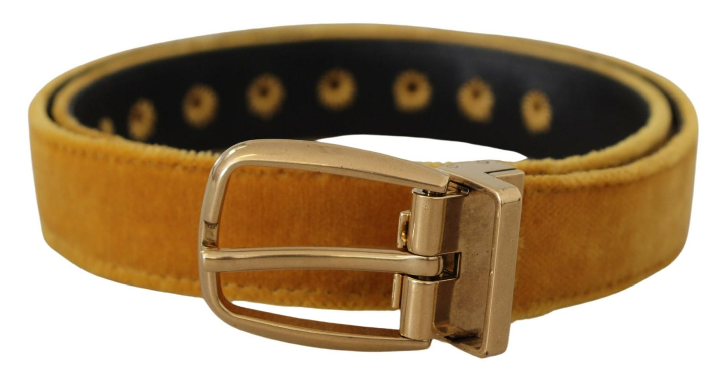 Ceinture élégante en velours avec boucle dorée pour femme Dolce & Gabbana