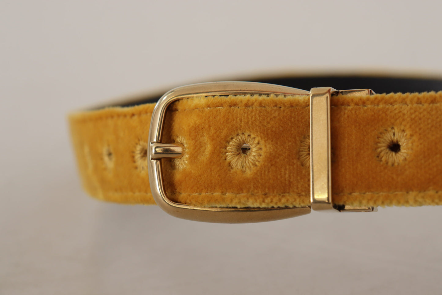 Ceinture élégante en velours avec boucle dorée pour femme Dolce & Gabbana