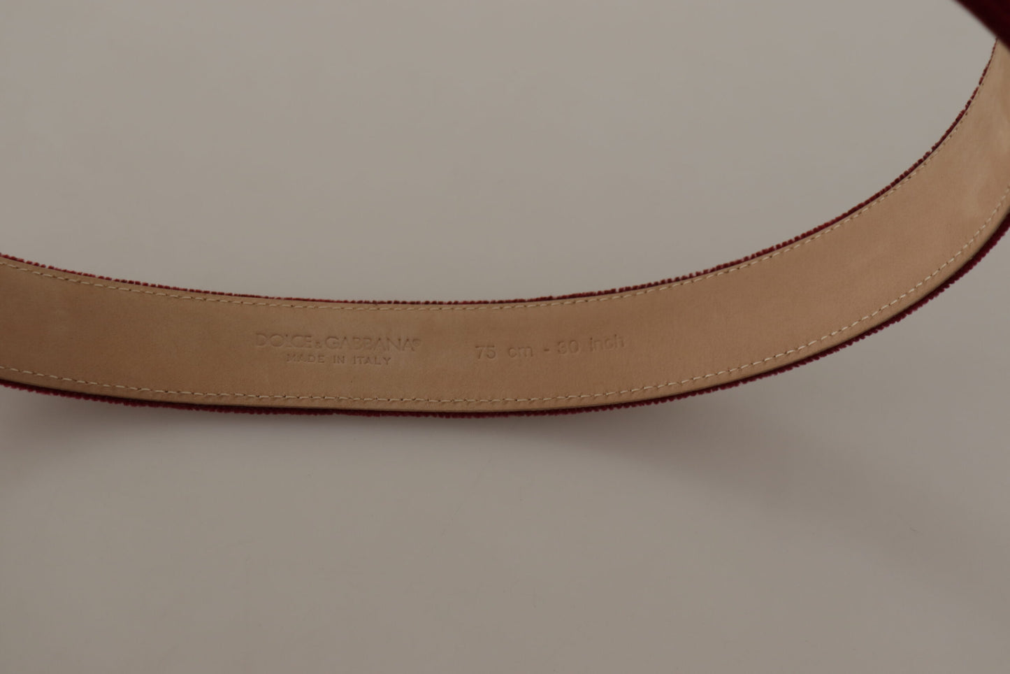 Ceinture élégante en velours avec logo gravé Dolce & Gabbana
