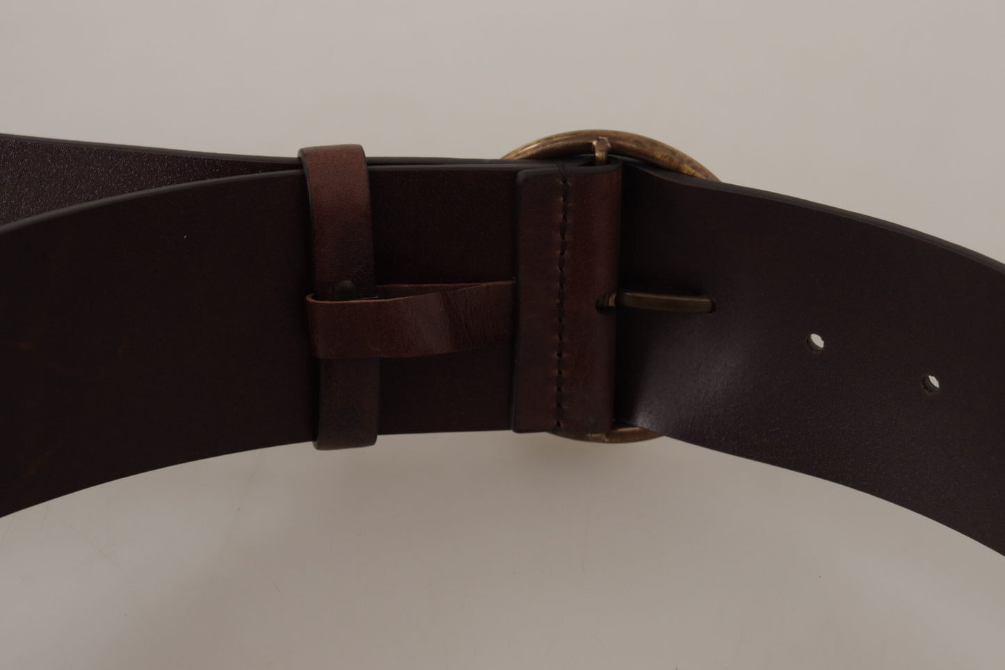 Ceinture élégante en cuir Dolce & Gabbana avec boucle gravée