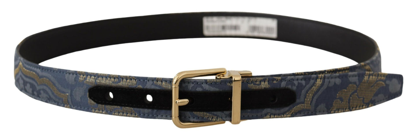 Ceinture élégante en cuir bleu marine Dolce & Gabbana