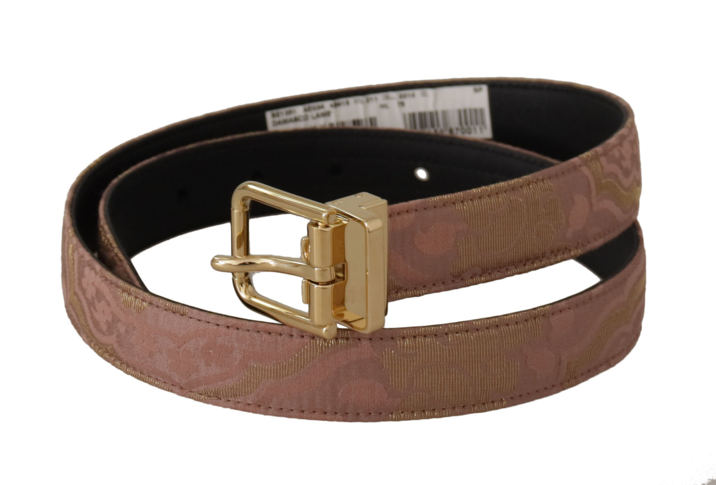 Ceinture en cuir rose chic Dolce & Gabbana avec boucle logo