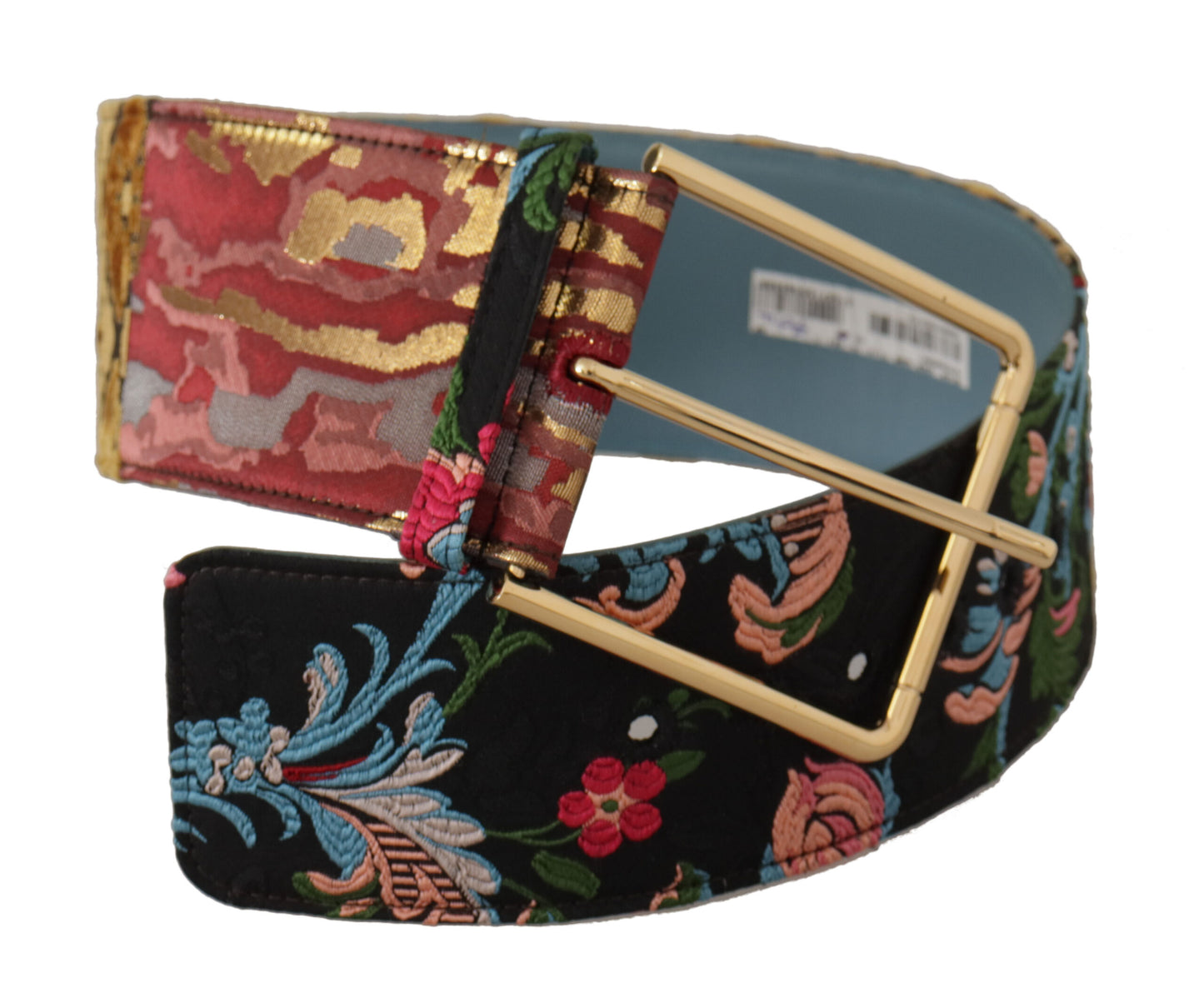 Ceinture en cuir et toile multicolore Dolce & Gabbana