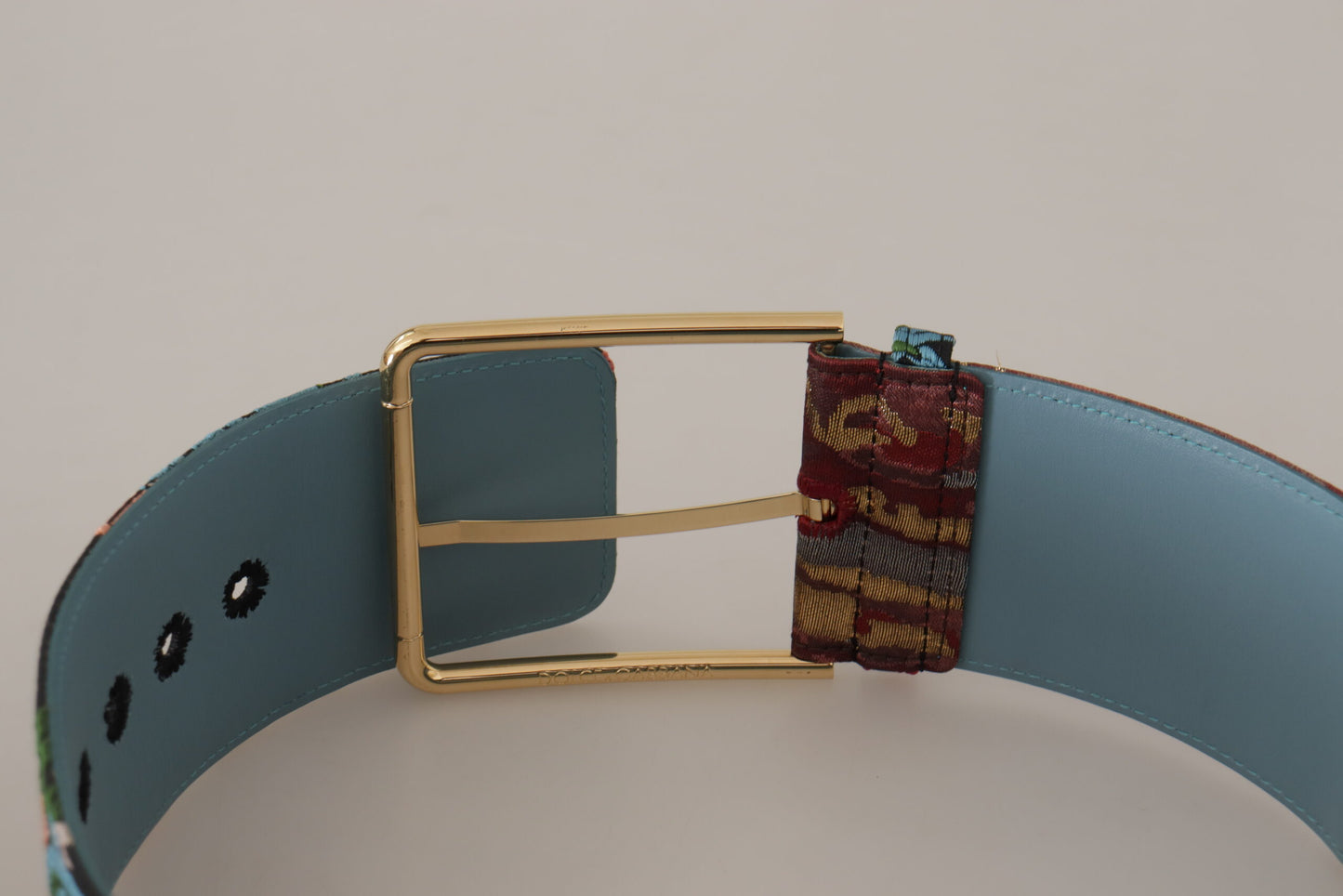 Ceinture en cuir et toile multicolore Dolce & Gabbana