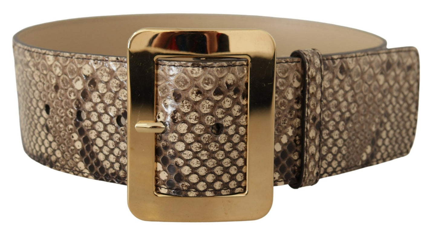 Ceinture élégante en cuir Dolce & Gabbana avec boucle gravée