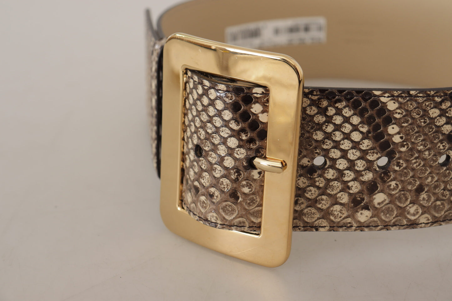 Ceinture élégante en cuir Dolce & Gabbana avec boucle gravée