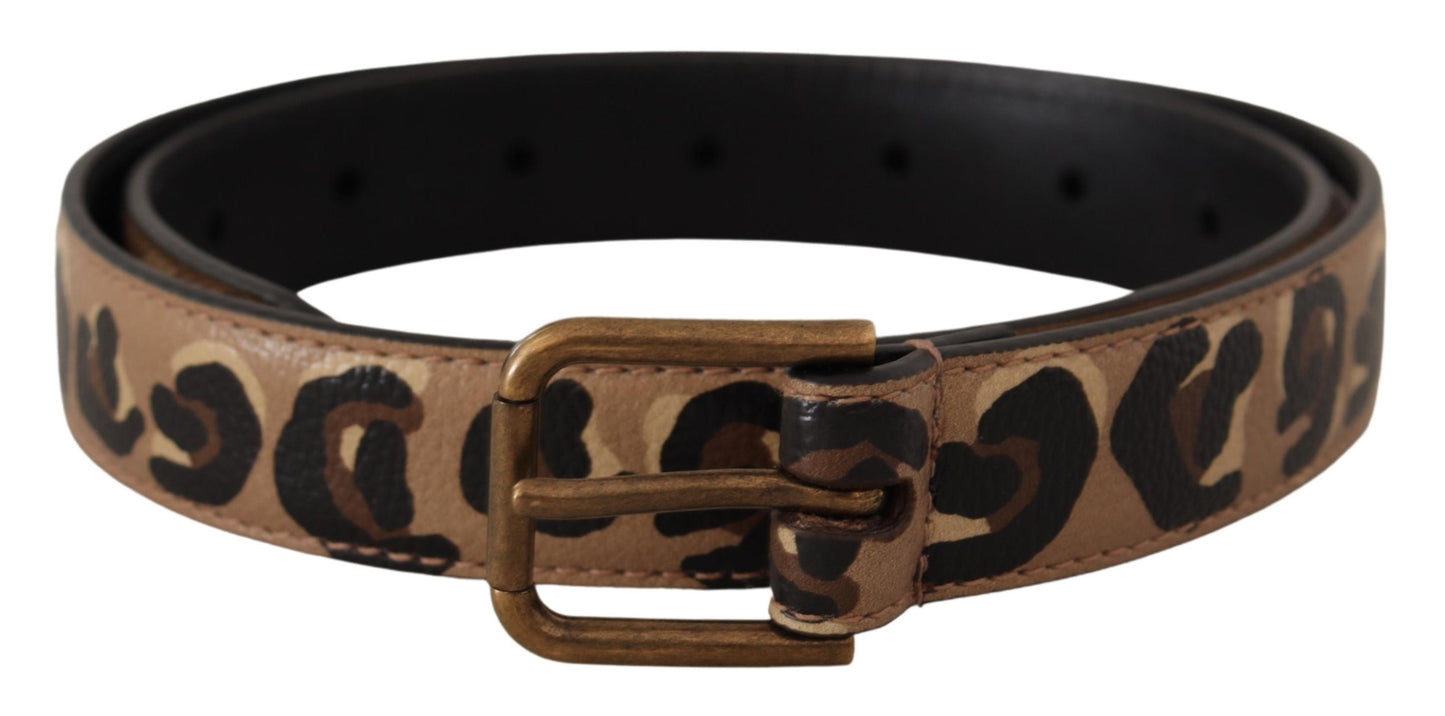 Ceinture élégante en cuir gravé à boucle Dolce & Gabbana