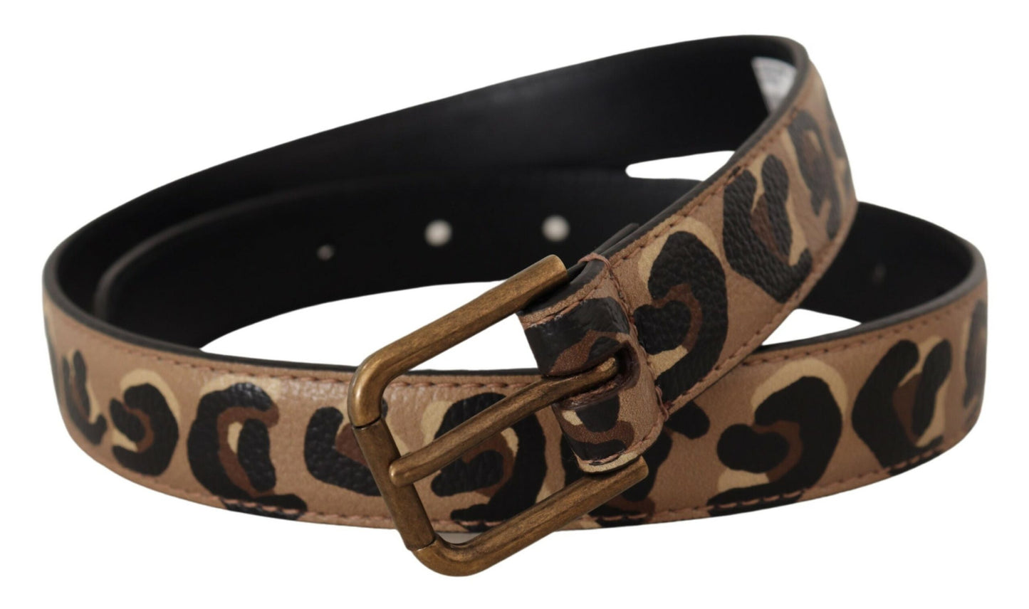 Ceinture élégante en cuir gravé à boucle Dolce & Gabbana