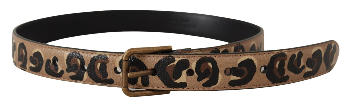 Ceinture élégante en cuir gravé à boucle Dolce & Gabbana