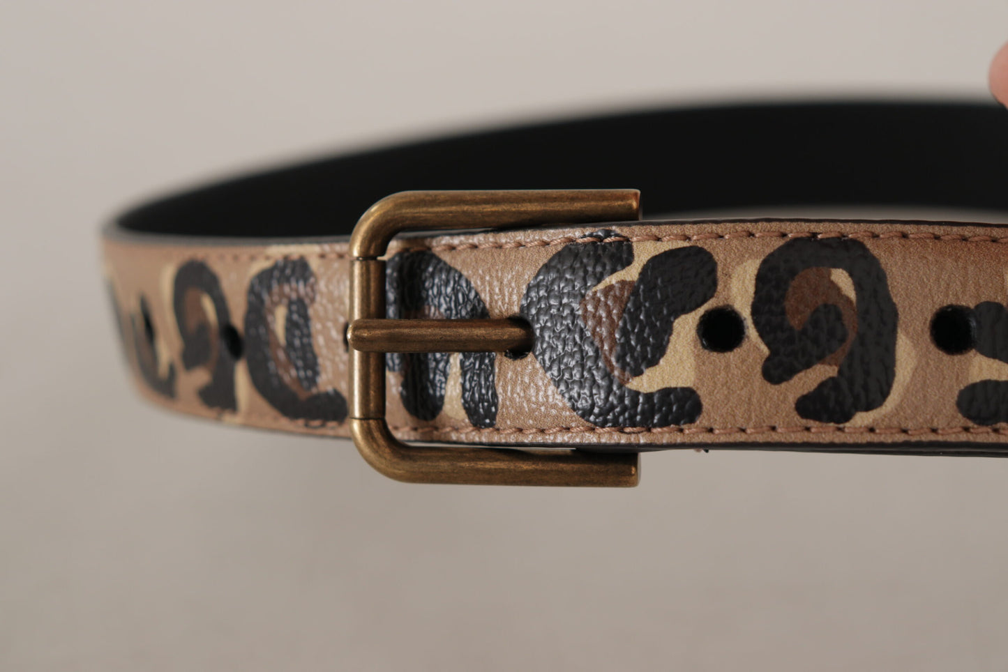 Ceinture élégante en cuir gravé à boucle Dolce & Gabbana