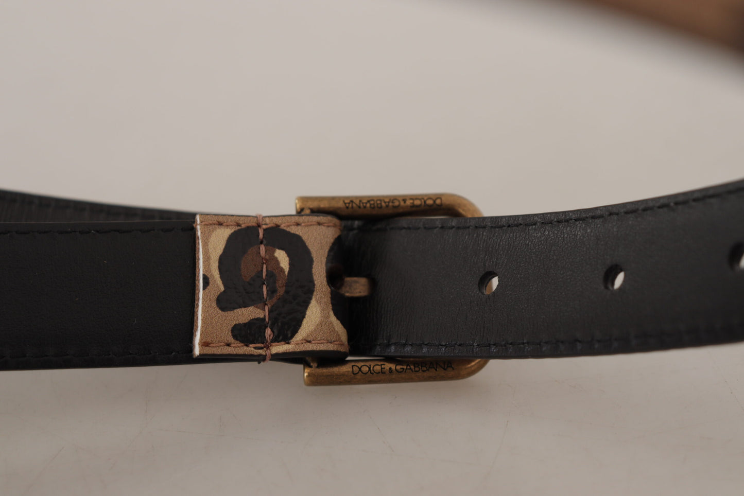 Ceinture élégante en cuir gravé à boucle Dolce & Gabbana