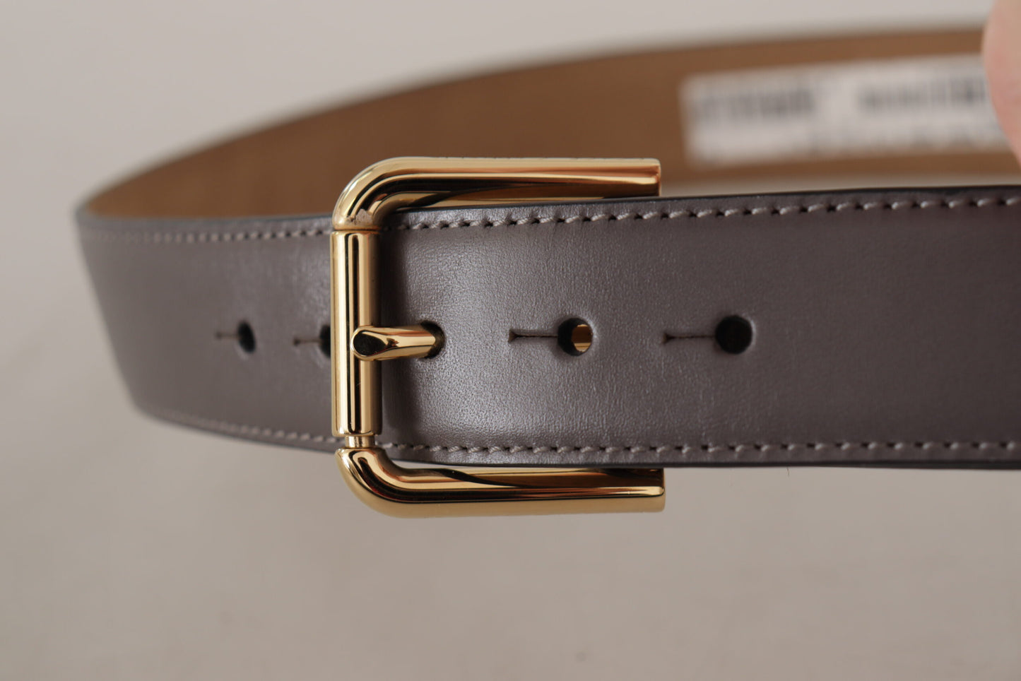 Ceinture en cuir à boucle gravée élégante Dolce & Gabbana