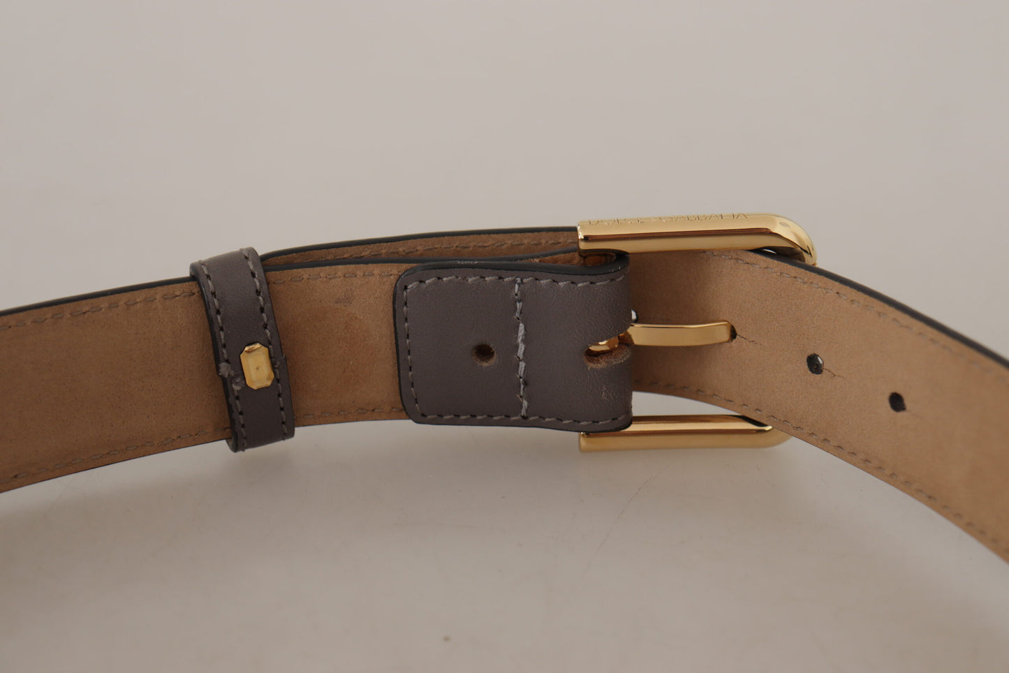 Ceinture en cuir à boucle gravée élégante Dolce & Gabbana