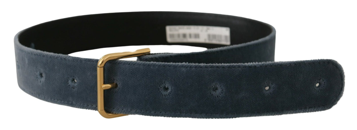 Ceinture élégante en velours bleu marine Dolce & Gabbana