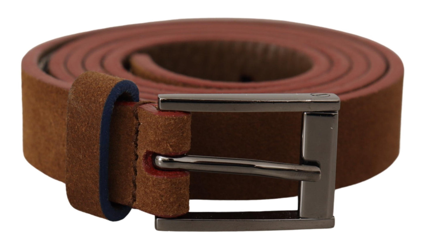 Ceinture en daim chic Dolce & Gabbana avec boucle gravée du logo