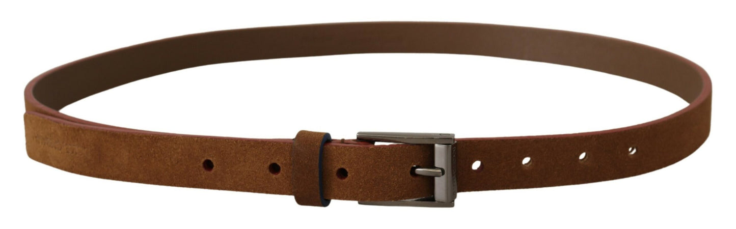 Ceinture en daim chic Dolce & Gabbana avec boucle gravée du logo
