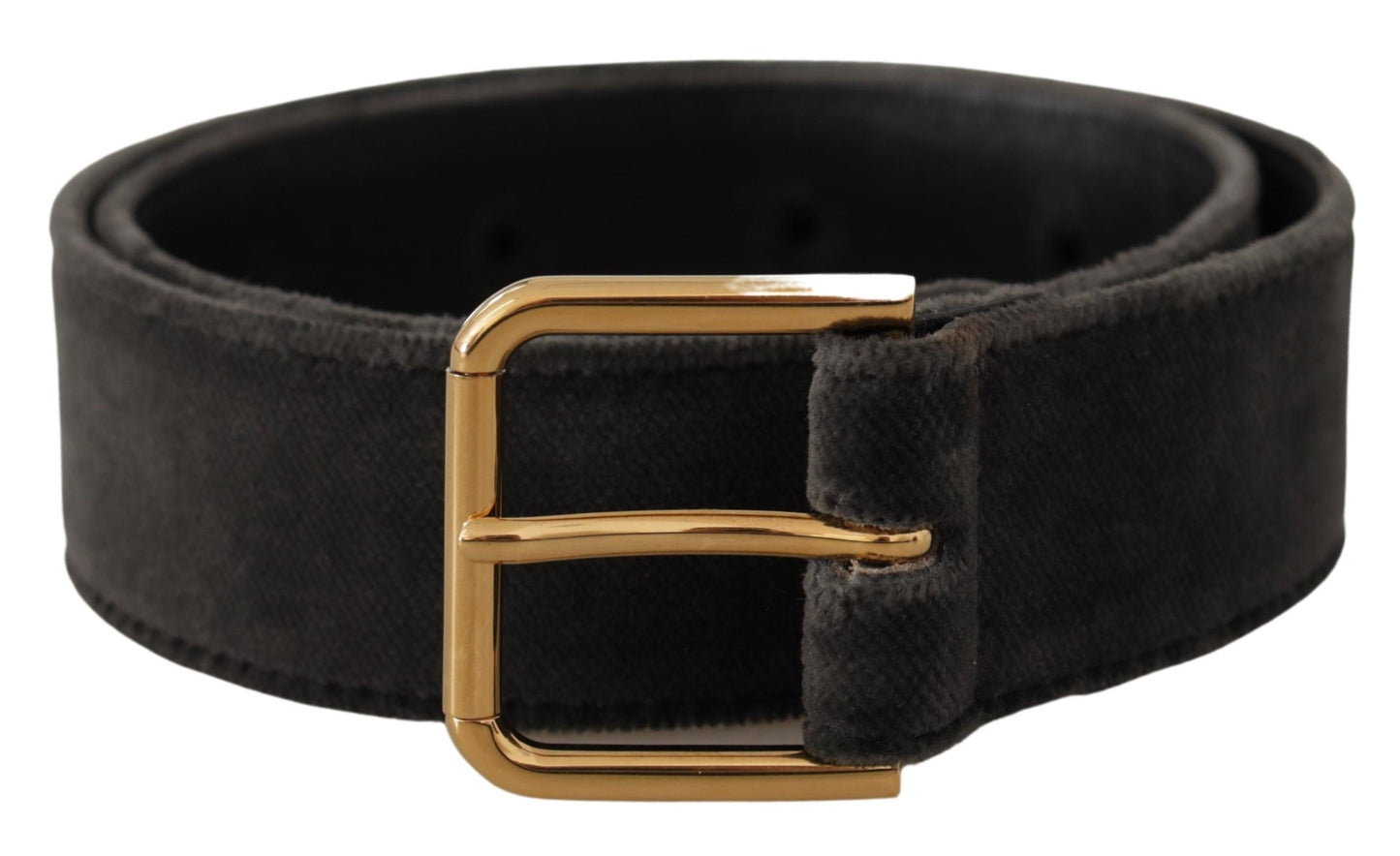 Ceinture élégante en velours Dolce & Gabbana avec boucle gravée