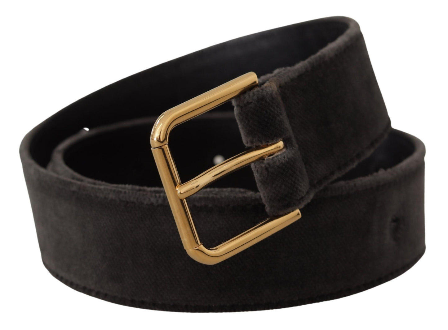 Ceinture élégante en velours Dolce & Gabbana avec boucle gravée