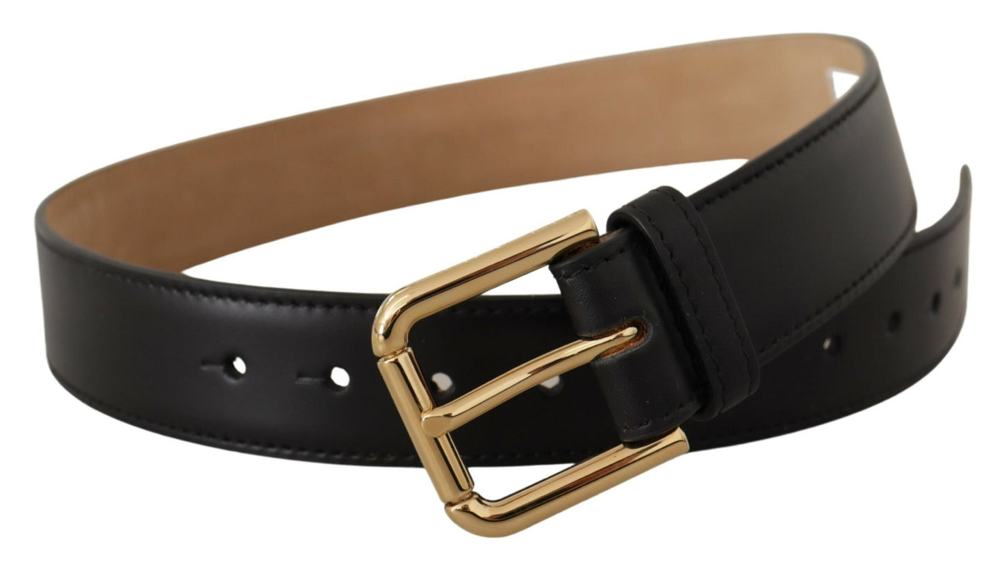 Ceinture élégante en cuir Dolce & Gabbana avec boucle à logo